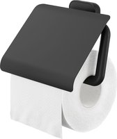 Tiger Carv - Porte-rouleau papier toilette avec rabat - Noir