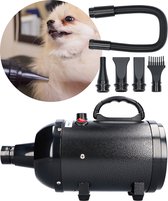 MiMOPETS® Hondenföhn – 3200W - Waterblazer voor Honden – met Geluiddemper - Waterblazer - Zwart