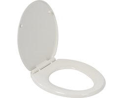 Plieger Start Toiletbril - Universele vorm WC Bril - Thermoplast - Wit - Met Deksel - Softclose - Quick Release - Kunststof Bevestiging