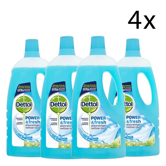 Dettol Allesreiniger Power & Fresh - Katoenfris- 4 X 1L