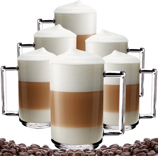 Luxe Latte Macchiato Glazen - Koffieglazen - Cappuccino Glazen - Latte  Glazen - 320 ML... | bol.com