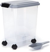 Nobleza Feed container - trémie d'alimentation - conteneur de stockage - avec roulettes - transparent