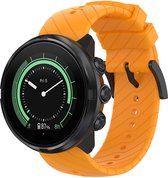 Siliconen Smartwatch bandje - Geschikt voor Suunto 9 - Baro siliconen bandje - oranje - Strap-it Horlogeband / Polsband / Armband