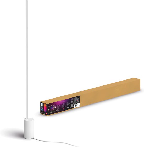 Philips Hue White and Color ambiance Lampadaire Gradient Signe, Éclairage de plancher intelligent, Bluetooth, Blanc, LED, Ampoule(s) non remplaçable(s), Blanc