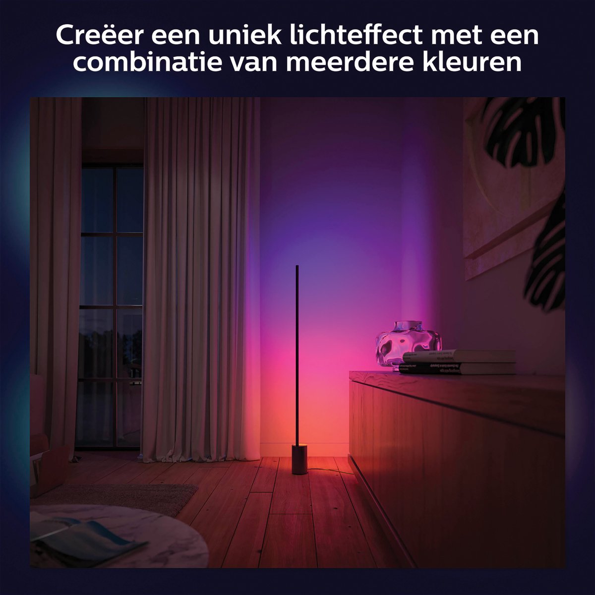 Philips Hue gradient Signe vloerlamp - wit en gekleurd licht - zwart — afbeelding 3