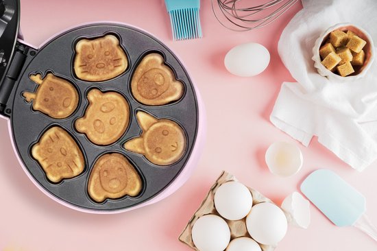 Bestron Wafelijzer - AAW700P - 700W- Mini cakes - Dierenvormpjes - Roze - 5 jaar garantie van Bestron — afbeelding 4
