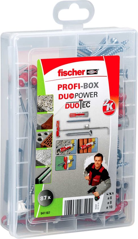 Fischer 87-delige Pluggen- en schroevenset PROFI-BOX DUOPOWER/DUOTEC |  bol.com