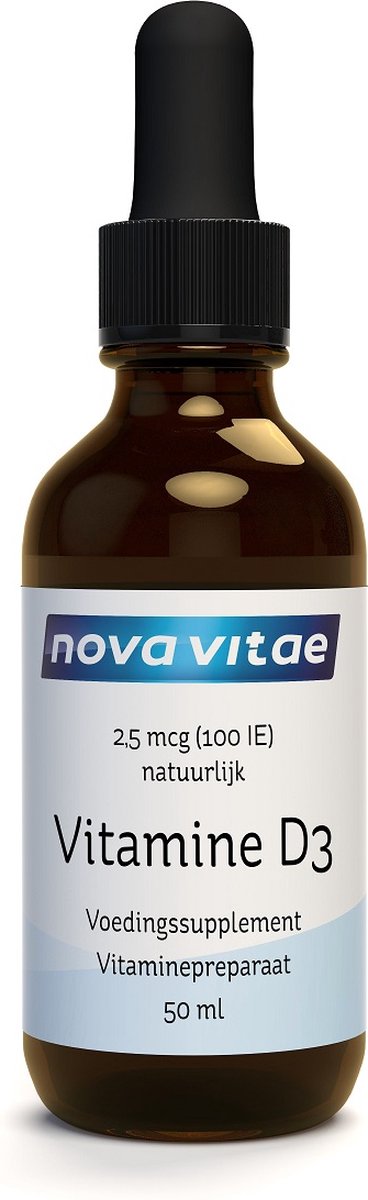 Goedkoopste Nova Vitae - Vitamine D3 - 100IE - 2,5 mcg - vloeibaar - 50 ml