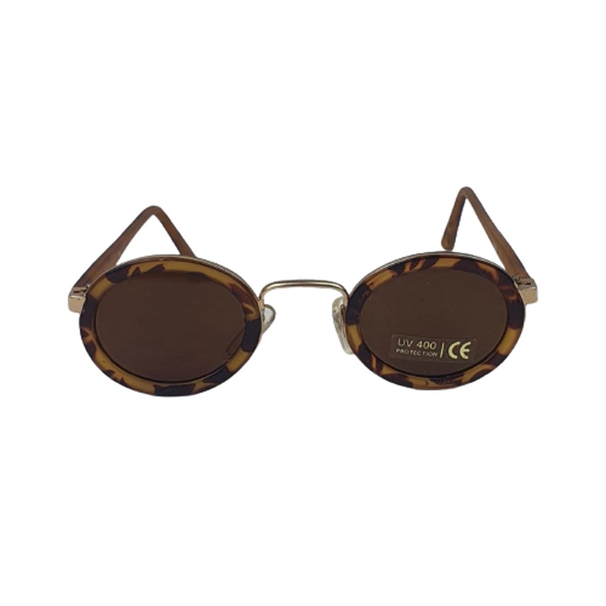 Zonnebril BELLISIMA - Bril - UV 400 - Lichtbruin - Donkerbruin - Duokleur - Panter Print - Shades - Unisex