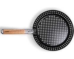 Gusta - Grillin&Chillin - BBQ wok - doorsnede 30,5cm - antiaanbaklaag - houten handvat -vaderdag cadeau