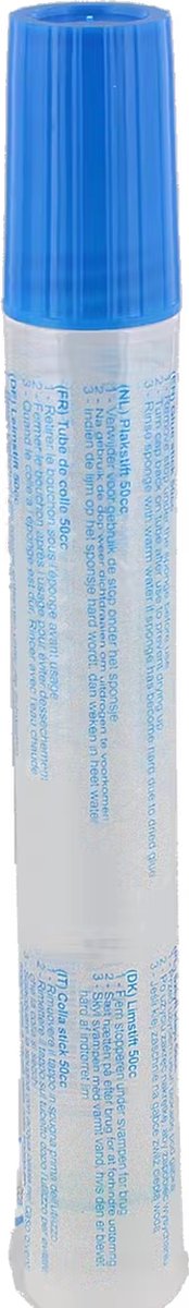 Plakstift - 50mL - Stift met vloeibare lijm - Voor thuis, op school of op kantoor - Kleur Blauw
