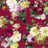 20x Gekleurde 3-laags servetten rozen 33 x 33 cm - Voorjaar/lente bloemen thema