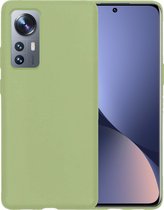 Hoesje Geschikt voor Xiaomi 12 Hoesje Siliconen Case Hoes - Hoes Geschikt voor Xiaomi 12 Hoes Cover Case - Groen