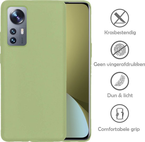 Coque Xiaomi 12 Siliconen - Coque Xiaomi 12 - Coque Xiaomi 12 Verte - 2 Pièces