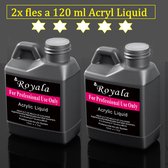 Royala  2x 120 ml  Acryl vloeistof liquid monomer nagellak - 240ml - Acryl nagels - Acryl starterset - Monomeer
