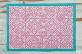 PROMOTIE 2*50 placemats papier Windy Hill Tiles Pink 44*32cm