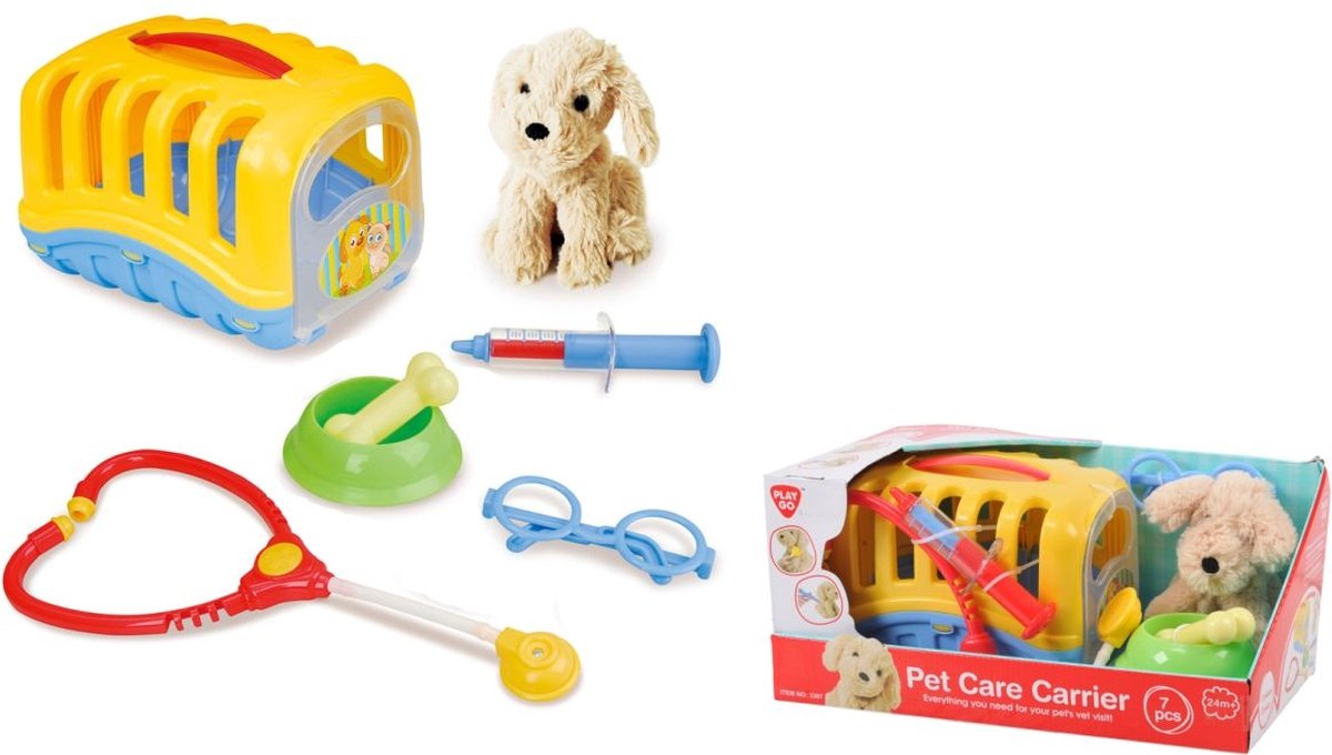 Playgo Puppy met Draagmandje - met Accessoires