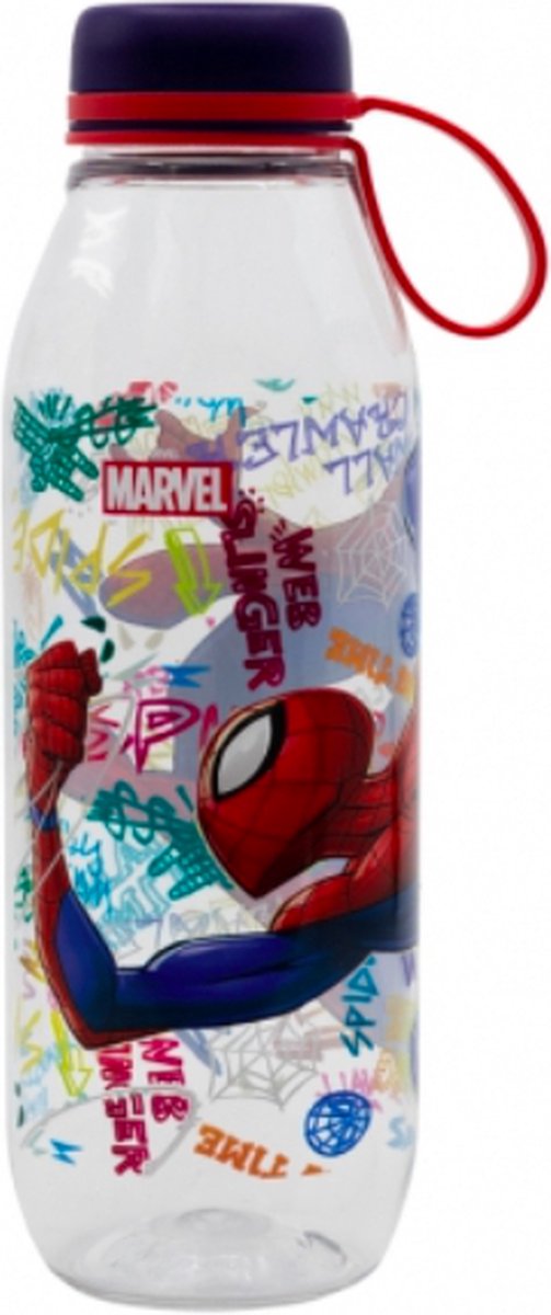 Spiderman tritan drinkfles Graffiti 22 cm hoog - 650 ml