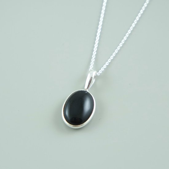 House of Jewels - Onyx Ketting 42cm - Echt Zilver