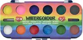 Waterverf met kwastje - Multicolor - Kunststof / Waterverf - 20 x 9 cm - 12 kleuren - Verf - Verven - Kleuren - Creatief - DIY - Knutselen