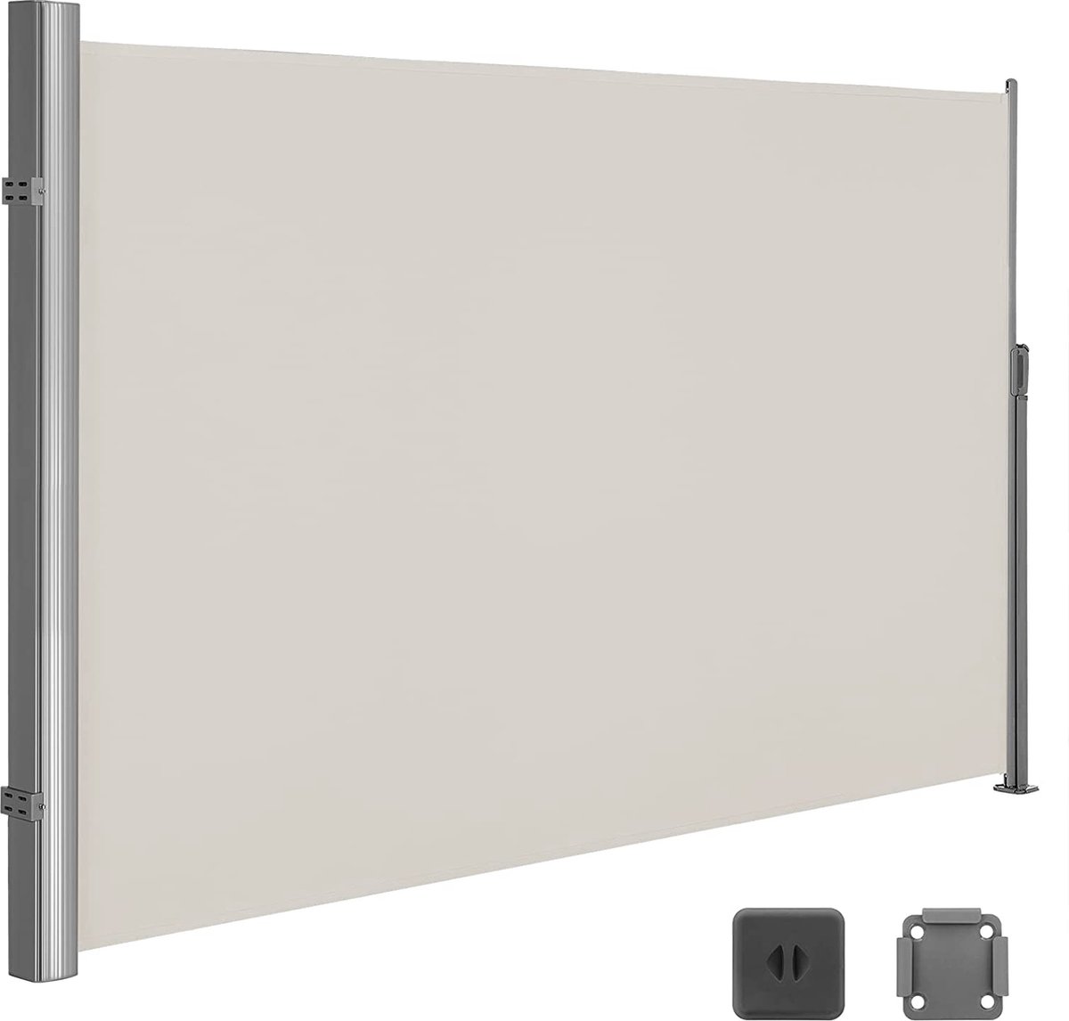 Zijluifel, 180 x 400 cm (H x L), Privacyscherm, Zonwering voor Balkon,  Terras, Tuin, ecru | bol.com