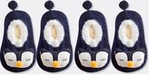 2 Paar - Antislip Sloffen - Sokken - Pinguin - 4-12 maanden