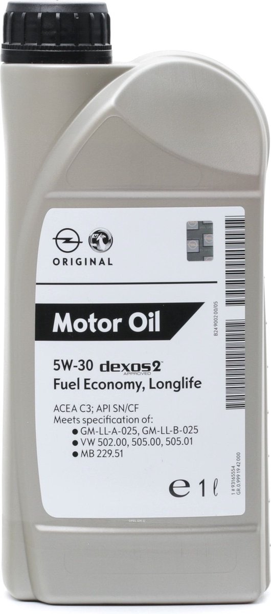 Opel GM - 15W30 Dexos 2 - Motorolie - 1 Liter - ACEA C3; API SN/CF