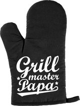 Grillmaster papa BBQ handschoen/ barbecue want zwart heren - Papa/ Vaderdag cadeau/ verjaardag cadeau voor hem