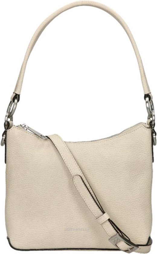 Gigi - Dames Leren Schoudertas - Middelgrote Tote Handtas met Meerdere Vakken - Met Hart Sleutelhanger - Othello 4323 - Antiek Honing