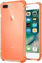 Smartphonica iPhone 7/8 Plus transparant siliconen hoesje - Oranje / Back Cover geschikt voor Apple iPhone 7 Plus;Apple iPhone 8 Plus