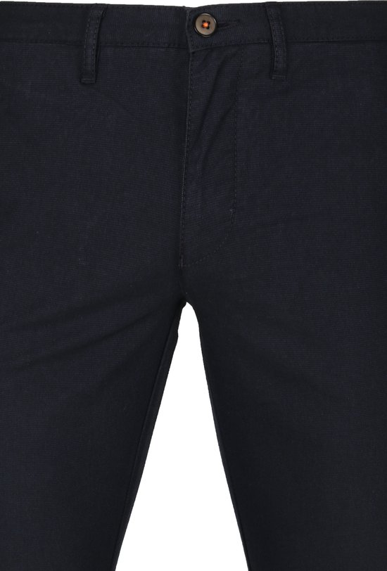 Convient Chino Motif Bleu Foncé - taille 46