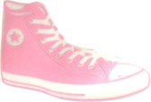 Gymp Sneaker Schoen Flock Applicatie L - 15 x 9.5 cm / Licht Roze