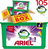 Bol.com Ariel 3in1 PODS Colour & Style - Kwartaalbox 105 Wasbeurten - Wasmiddel Capsules aanbieding