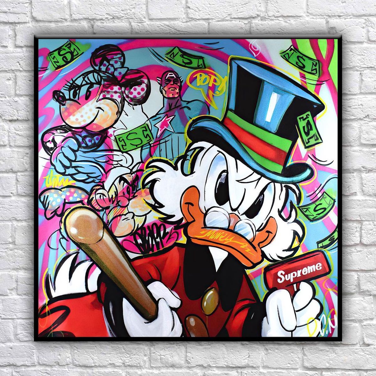 Dagobert Duck Picsou X Louis Vuitton X C, Painting by