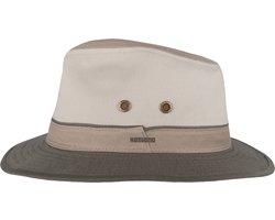 Hatland - UV-Fedora hoed voor volwassenen - Xavier - Plamuurwit - maat 55CM