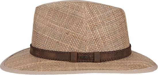 Hatland - UV-Fedora hoed voor volwassenen - Trebloc - Naturel - maat 59CM