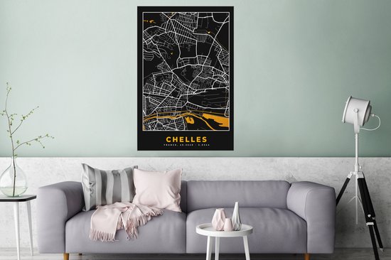 Affiche France - Chelles - Plan de ville - Plan - Carte - 80x120 cm