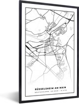 Fotolijst incl. Poster - Plattegrond - Kaart - Rüsselsheim am Main - Stadskaart - 20x30 cm - Posterlijst