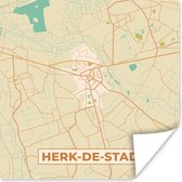 Affiche België - Herk-de-Stad - Carte - Plan de la ville - Plan d'étage - 50x50 cm