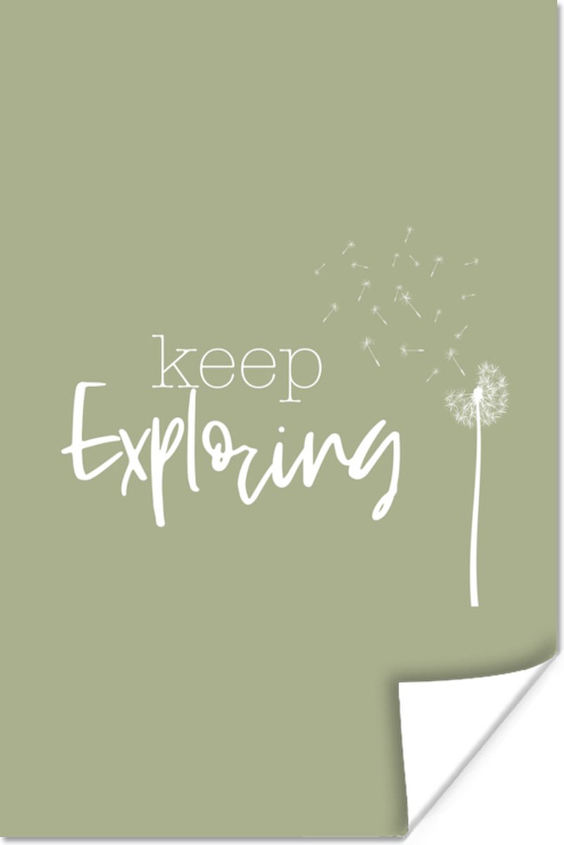 Poster Spreuken - Quotes - Keep exploring - 20x30 cm