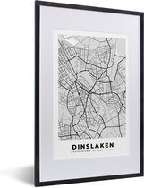 Fotolijst incl. Poster - Kaart - Dinslaken - Duitsland - Plattegrond - Stadskaart - 40x60 cm - Posterlijst