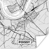Poster Stadskaart – Frankrijk – Kaart – Poissy – Plattegrond - 50x50 cm