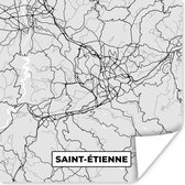 Affiche France - Saint-Étienne - Plan de ville - Plan - Carte - 75x75 cm