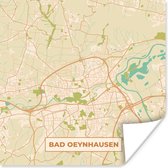 Poster Plattegrond - Bad Oeynhausen - Kaart - Stadskaart - Vintage - 30x30 cm