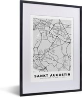 Fotolijst incl. Poster - Stadskaart - Sankt Augustin - Plattegrond - Kaart - Duitsland - 30x40 cm - Posterlijst