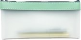 Zody Shop - Trousse à Dessin - Transparent, Vert - Matériau PP - 19,5 x 9,5 x 0 cm - Trousse pour Adultes - Trousse pour Garçons - Trousse pour Filles