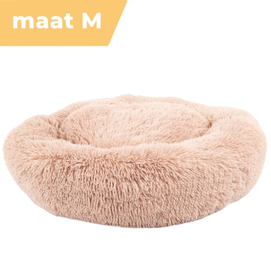 Coooper Donut Dog Bed - Fluffy Dog Bed - 60 cm - M - Marron - Lavable -  Peluche | bol.com