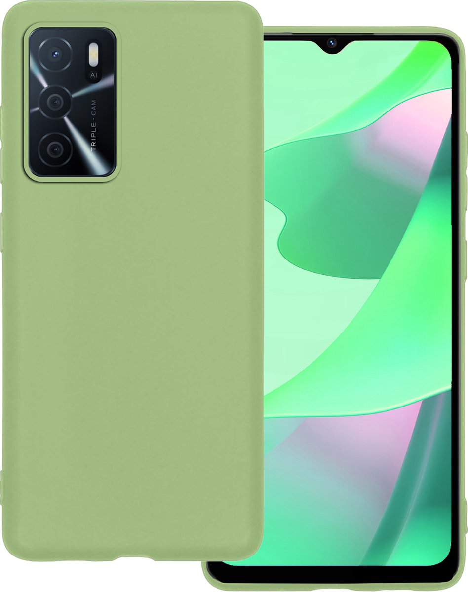 Hoesje Geschikt voor OPPO A16 - Sterk & Shockproof - Hoes Cover - Siliconen Case - Groen