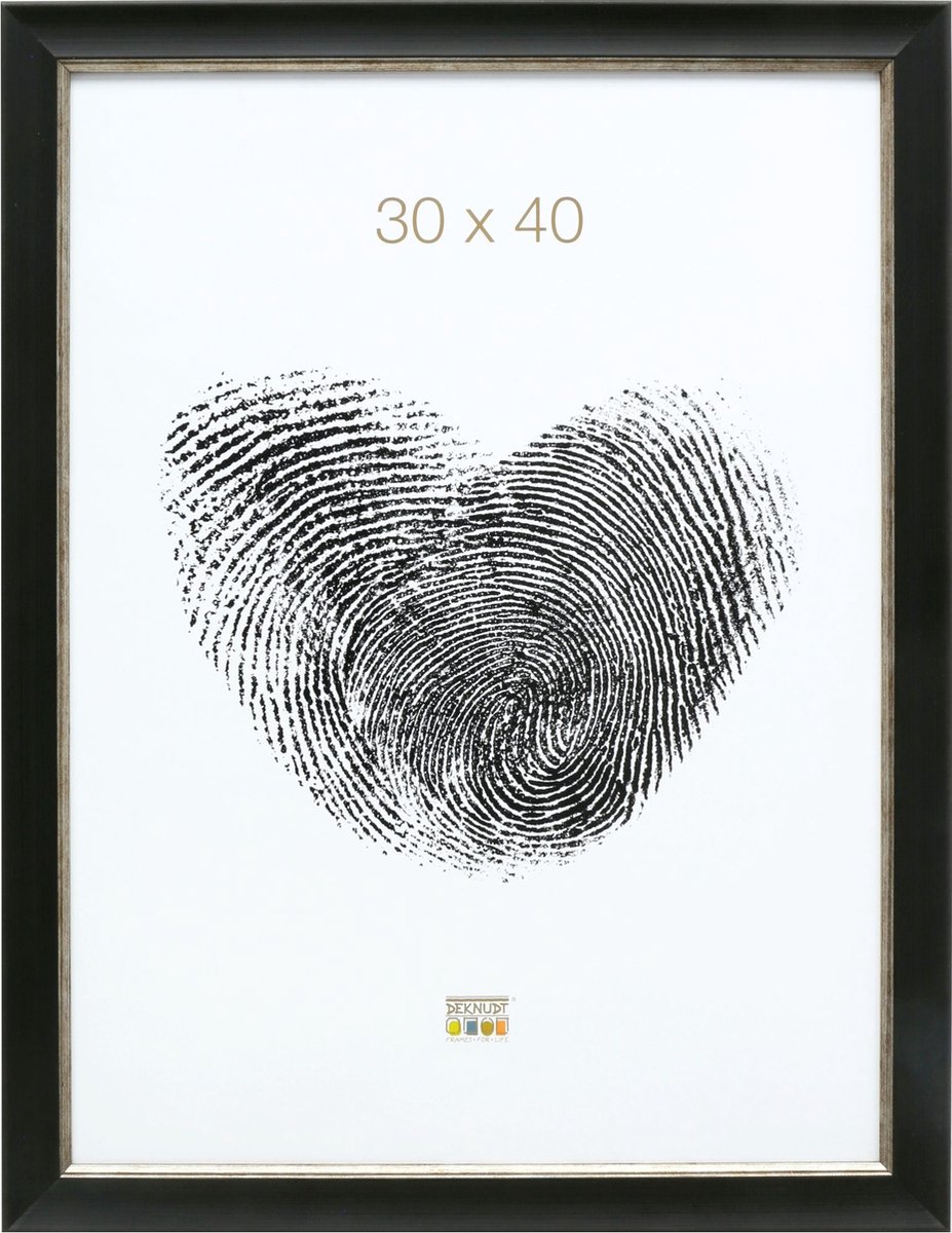 Deknudt Frames fotolijst S45WF2 - zwarte schilderstechniek - 30x40 cm