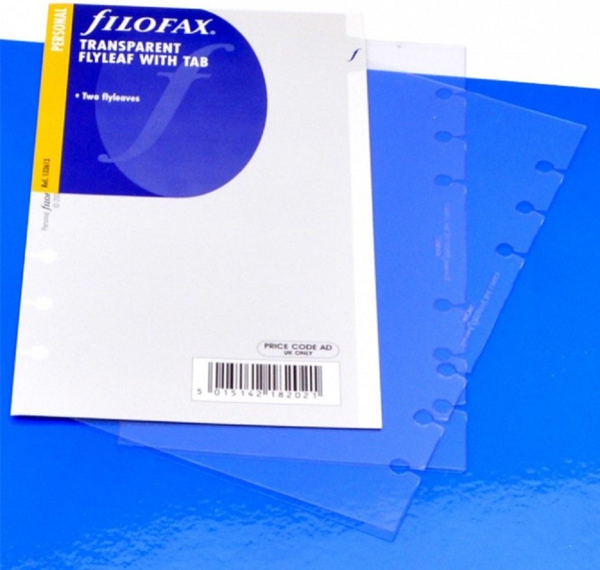 Filofax - vulling personal - schutbladen - transaparant